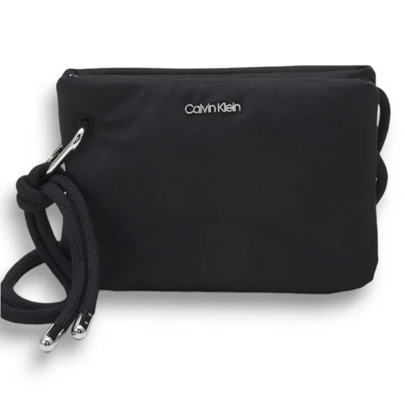 Calvin Klein Roped Recycled Crossbody Bag in Black & Silver BNWT - Picture 15 of 16